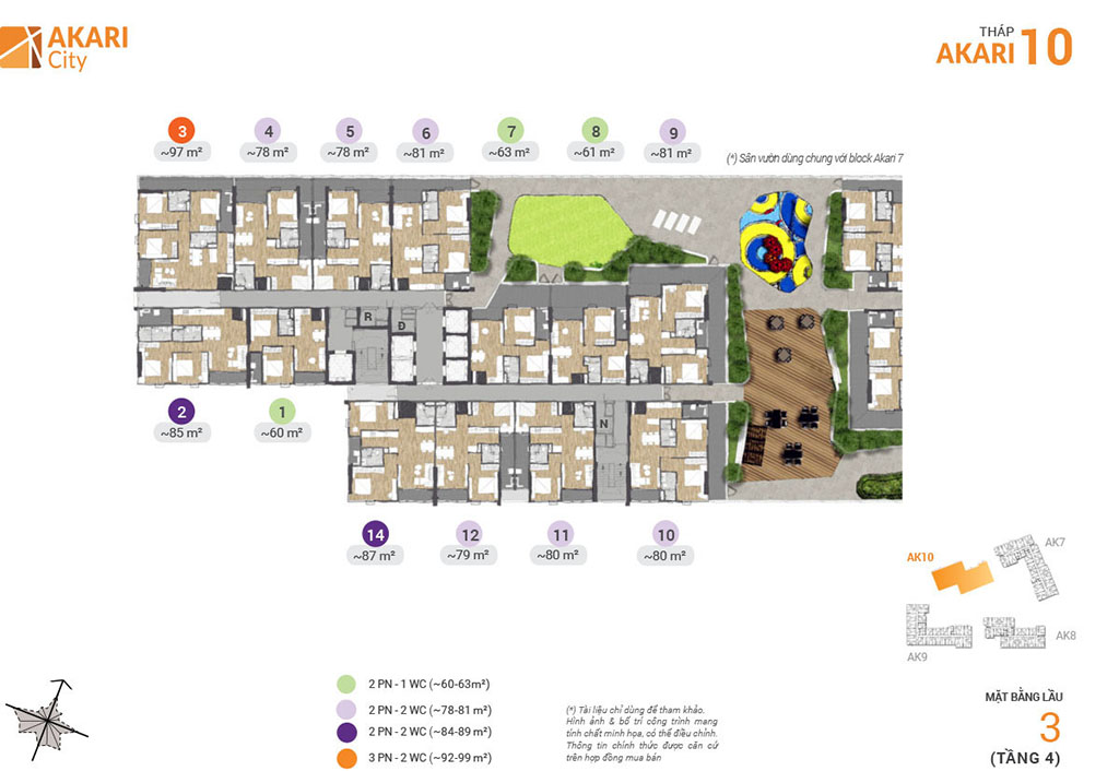 Mặt Bằng Akari City Giai đoạn 2 4