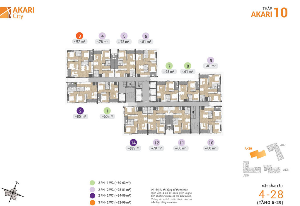 Mặt Bằng Akari City Giai đoạn 2 6