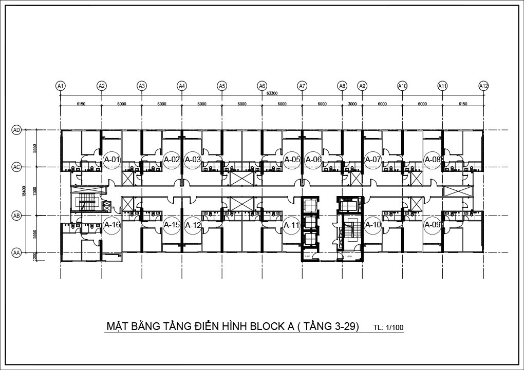 Mặt bằng căn hộ Diamond Riverside