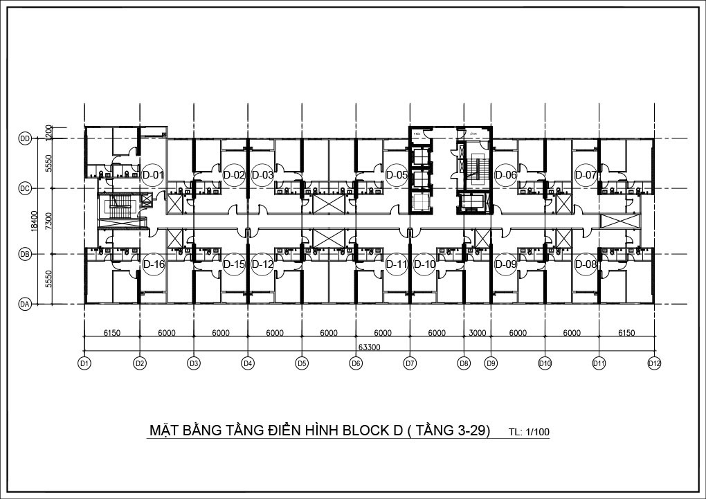 Mặt bằng căn hộ Diamond Riverside