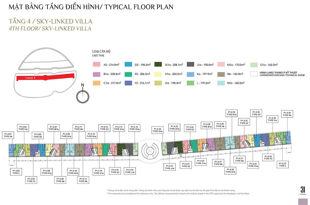 Mặt Bằng Căn Hộ Sky Linked Villa Celadon City Tân Phú