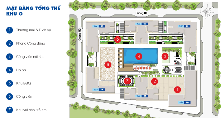 Mặt Bằng Chi Tiết Sunrise Riverside Khu G