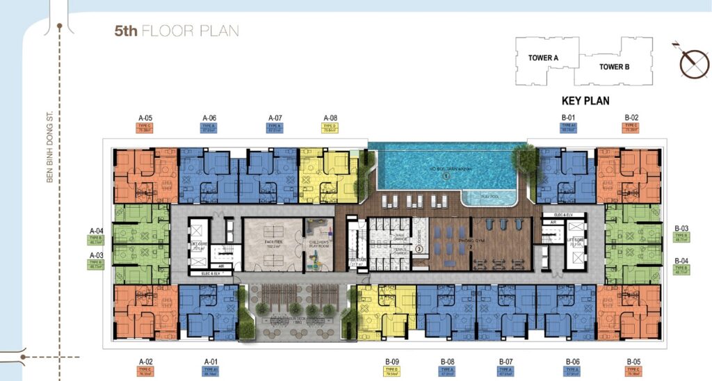 Mặt Bằng điển Hình Aurora Riverside Residences Quận 8 2