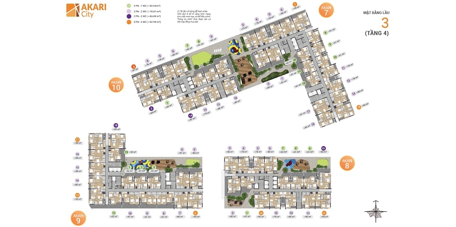 Mặt Bằng điển Hình Akari City Giai đoạn 2 1