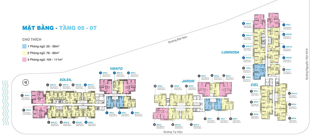 Mặt bằng dự án One Verandah quận 2