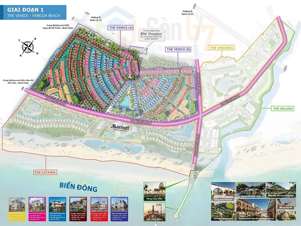 Mặt Bằng Dự án Venezia Beach Bình Châu Hồ Tràm 1