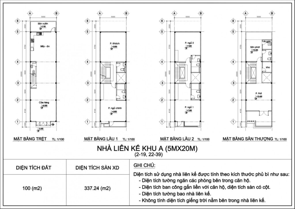 Mặt Bằng Nhà Phố City Gate 3 NBB 32
