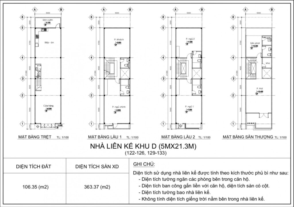 Mặt Bằng Nhà Phố City Gate 3 NBB 34