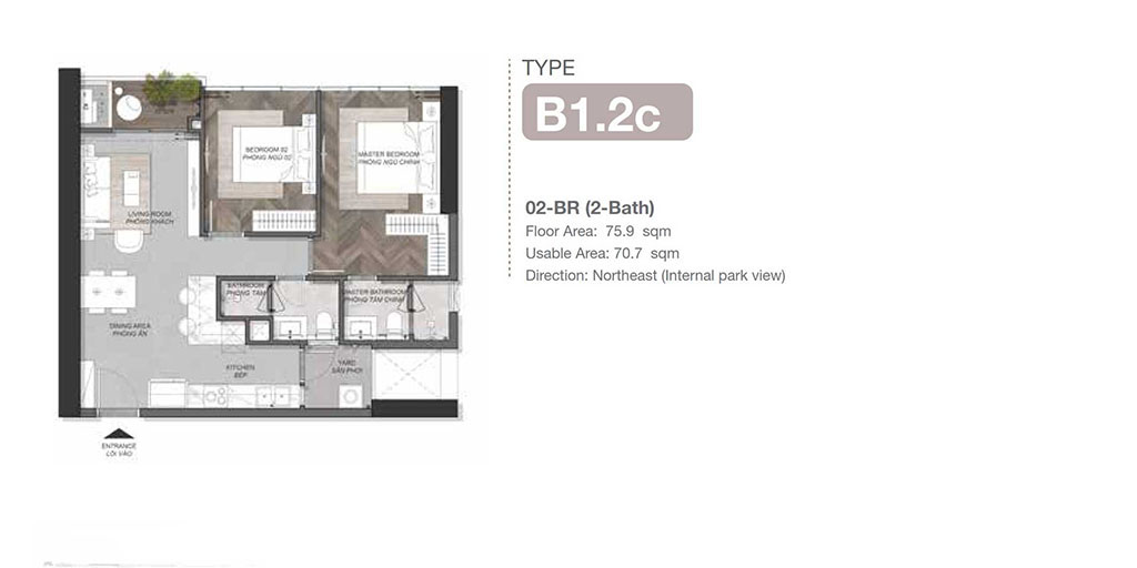 Mặt Bằng Thiết Kế Căn Hộ Eaton Park Mai Chí Thọ, Quận 2 4