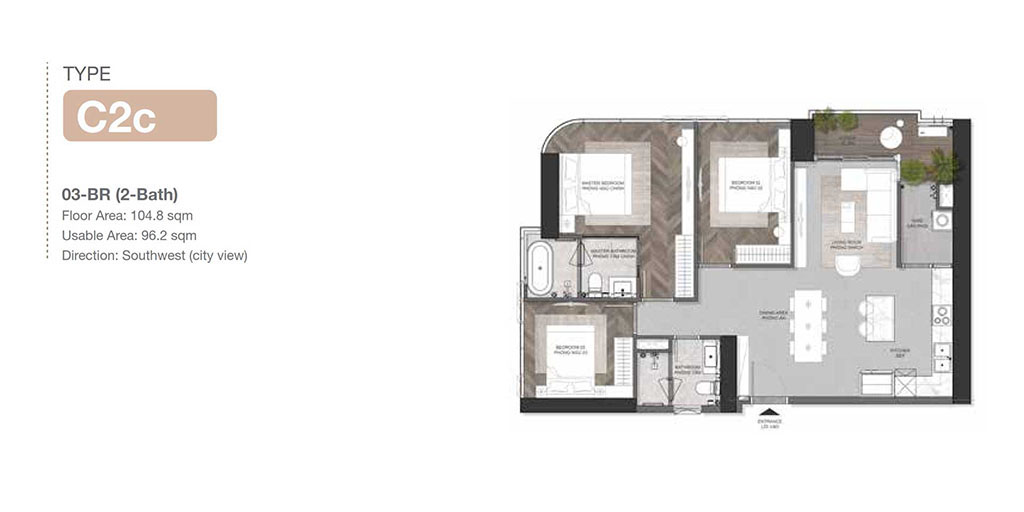 Mặt Bằng Thiết Kế Căn Hộ Eaton Park Mai Chí Thọ, Quận 2 5