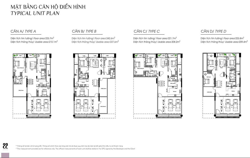 Mặt Bằng Thiết Kế Căn Hộ Sky Linked Villa Celadon City Tân Phú