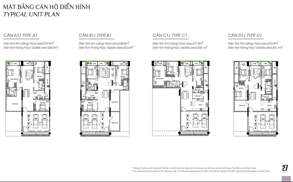 Mặt Bằng Thiết Kế Căn Hộ Sky Linked Villa Celadon City Tân Phú