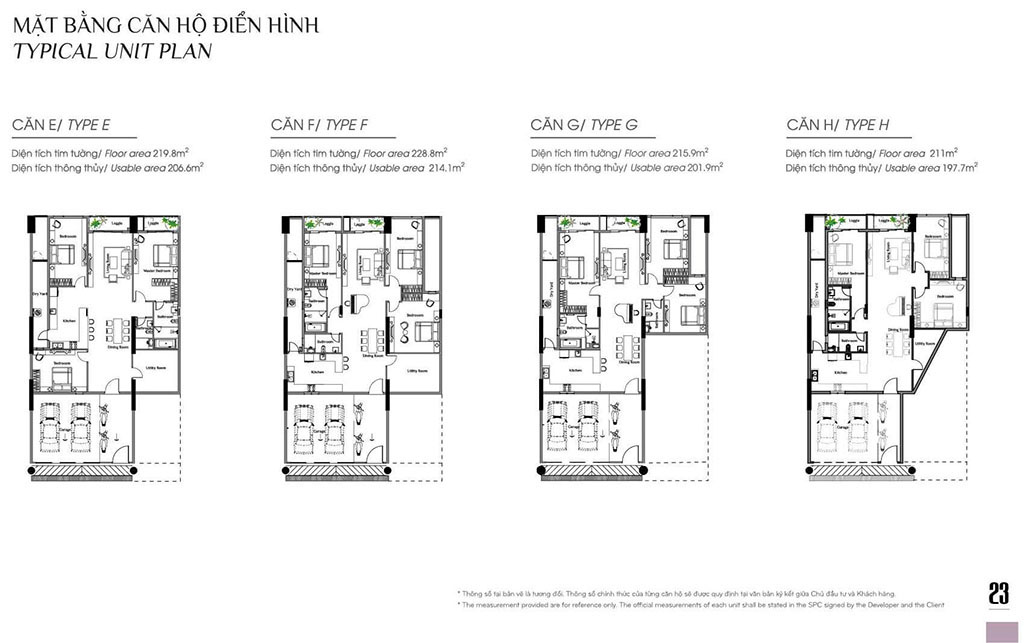 Mặt Bằng Thiết Kế Căn Hộ Sky Linked Villa Celadon City Tân Phú