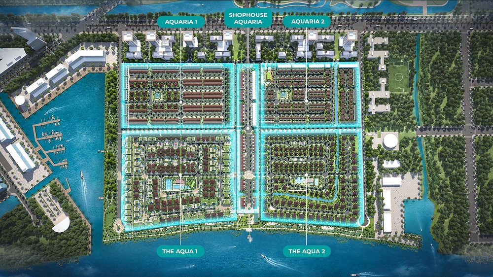 Phân khu Aquaria Waterpoint Nam Long Long an