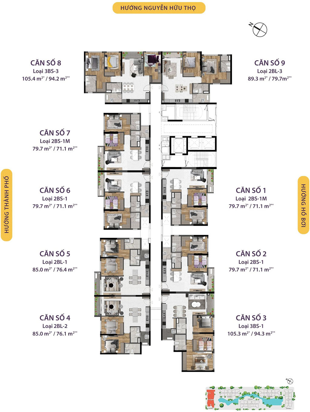 Mặt bằng dự án căn hộ chung cư Celesta Rise Nhà Bè