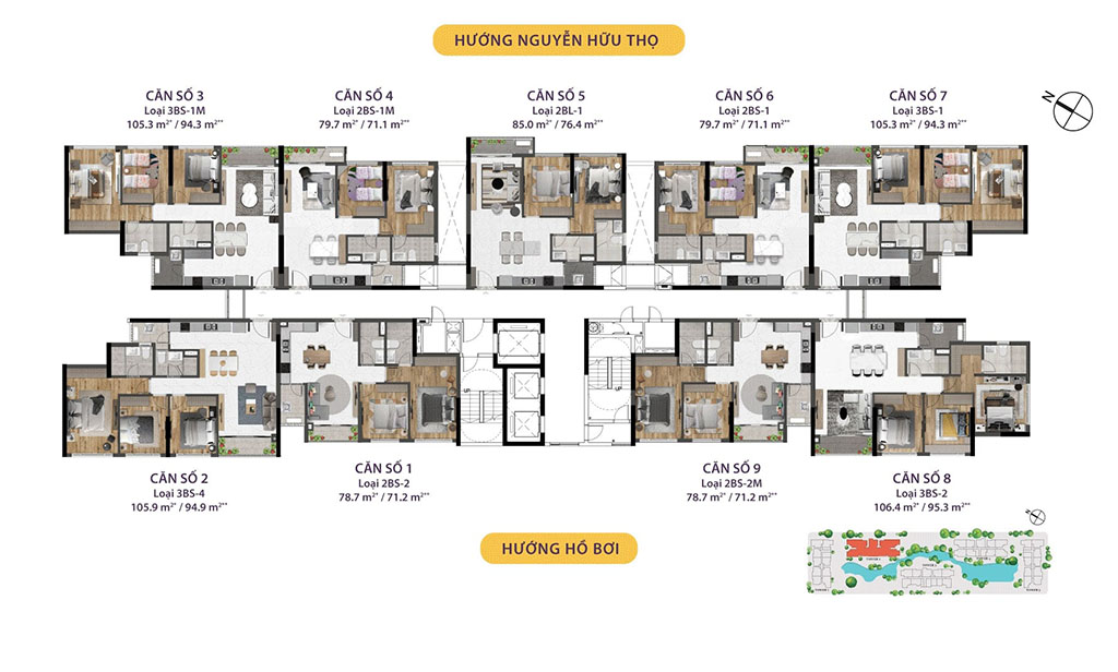 Mặt bằng dự án căn hộ chung cư Celesta Rise Nhà Bè