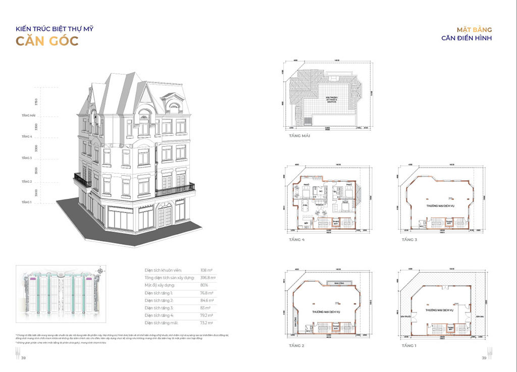 Thiết Kế Biệt Thự Merry Land Canal District Căn Giữa 1