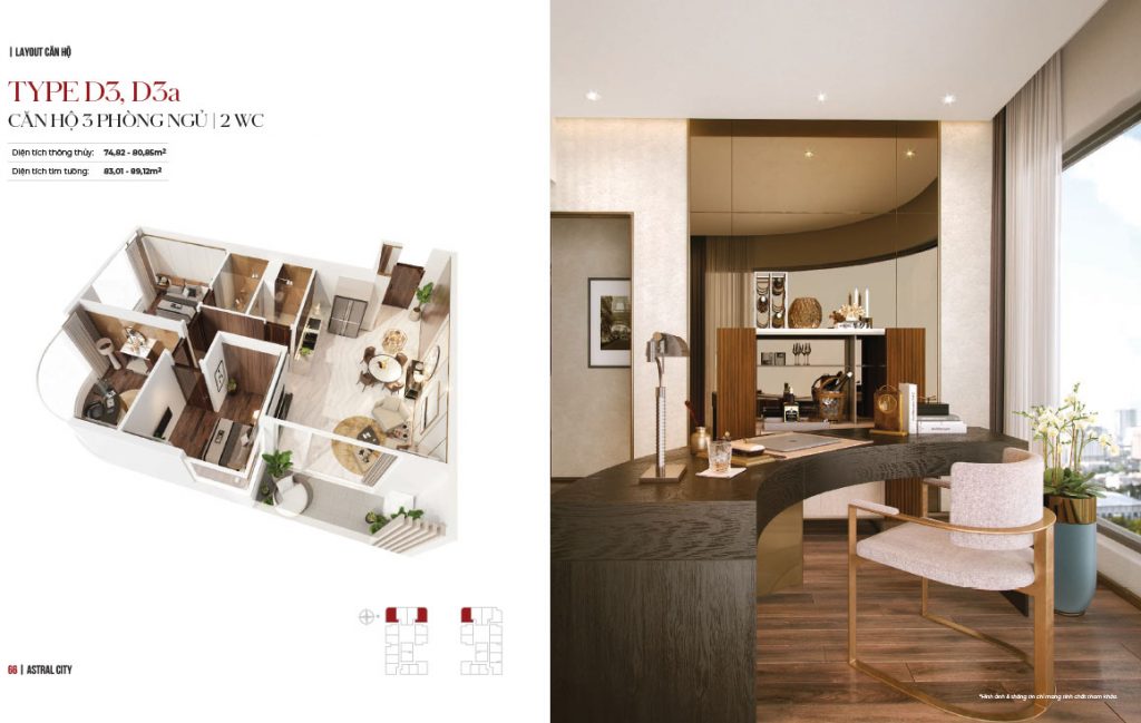 Thiết kế căn hộ Astral City Bình Dương