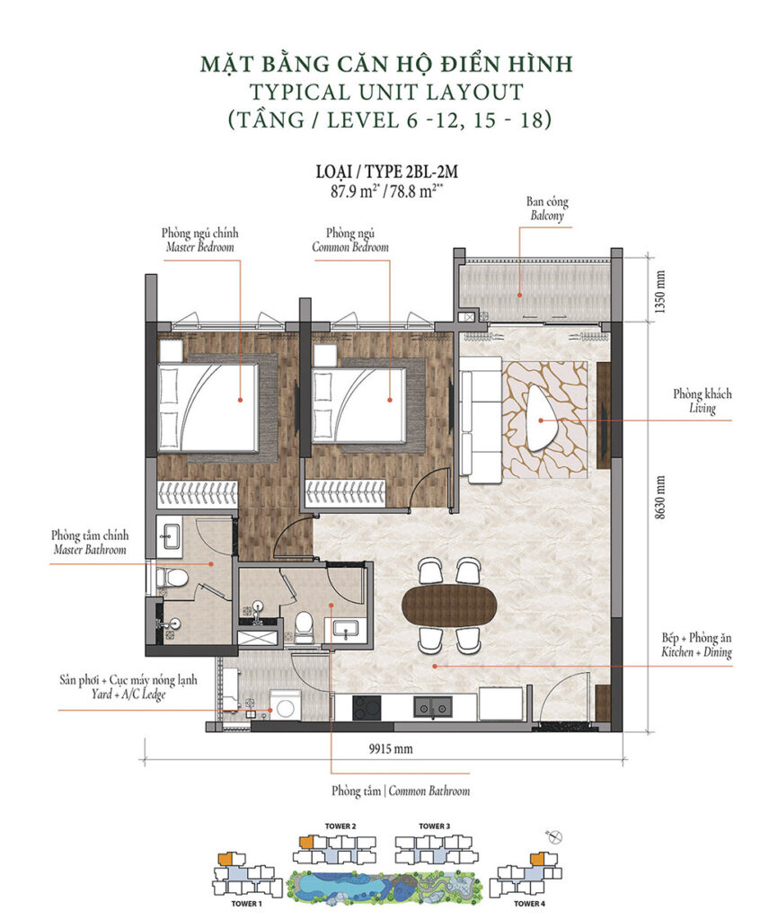 Thiết kế căn hộ Celesta Heights Nhà Bè