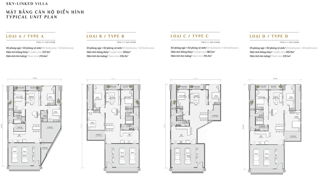 Mặt Bằng Thiết Kế Căn Hộ Sky Linked Villa Celadon City Tân Phú