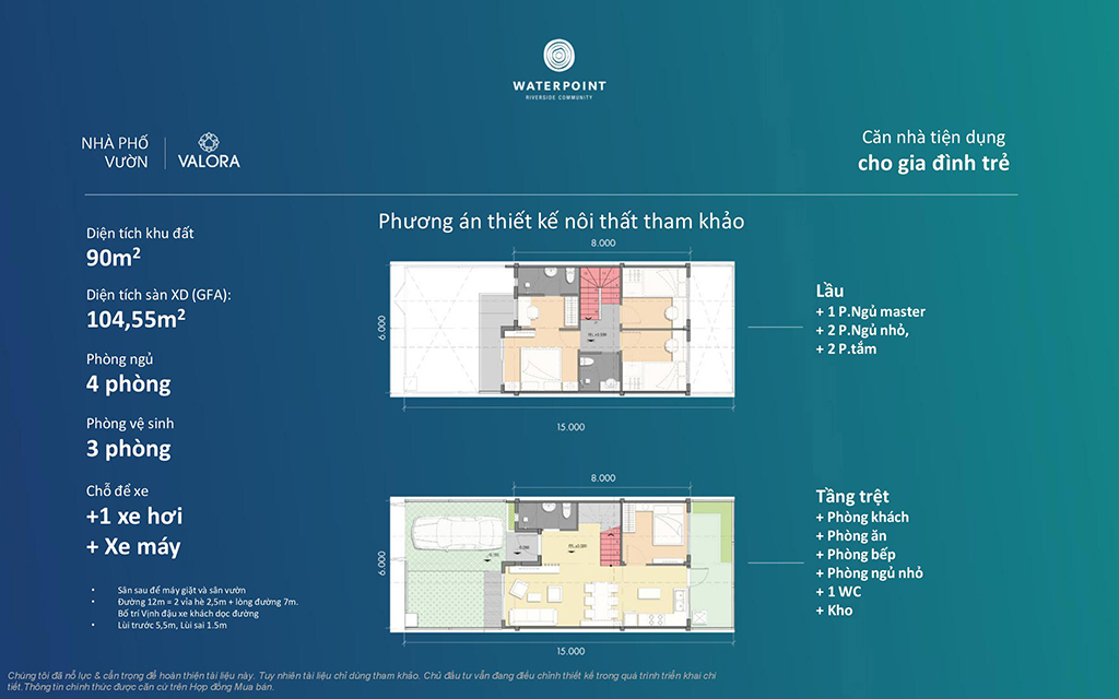 Thiết Kế Nhà Phố Vườn Waterpoint Nam Long Long An 0