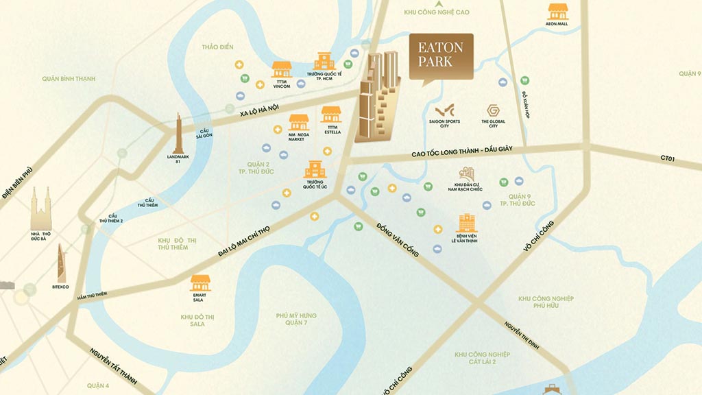 Vị Trí Eaton Park Mai Chí Thọ Quận 2