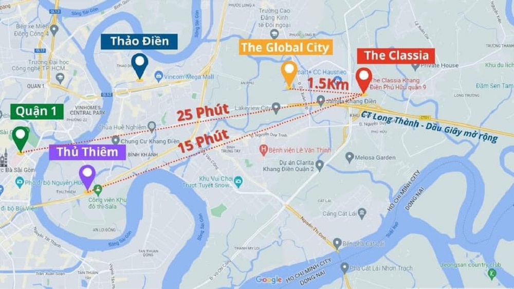 Vị Trí The Classia Khang Điền 0