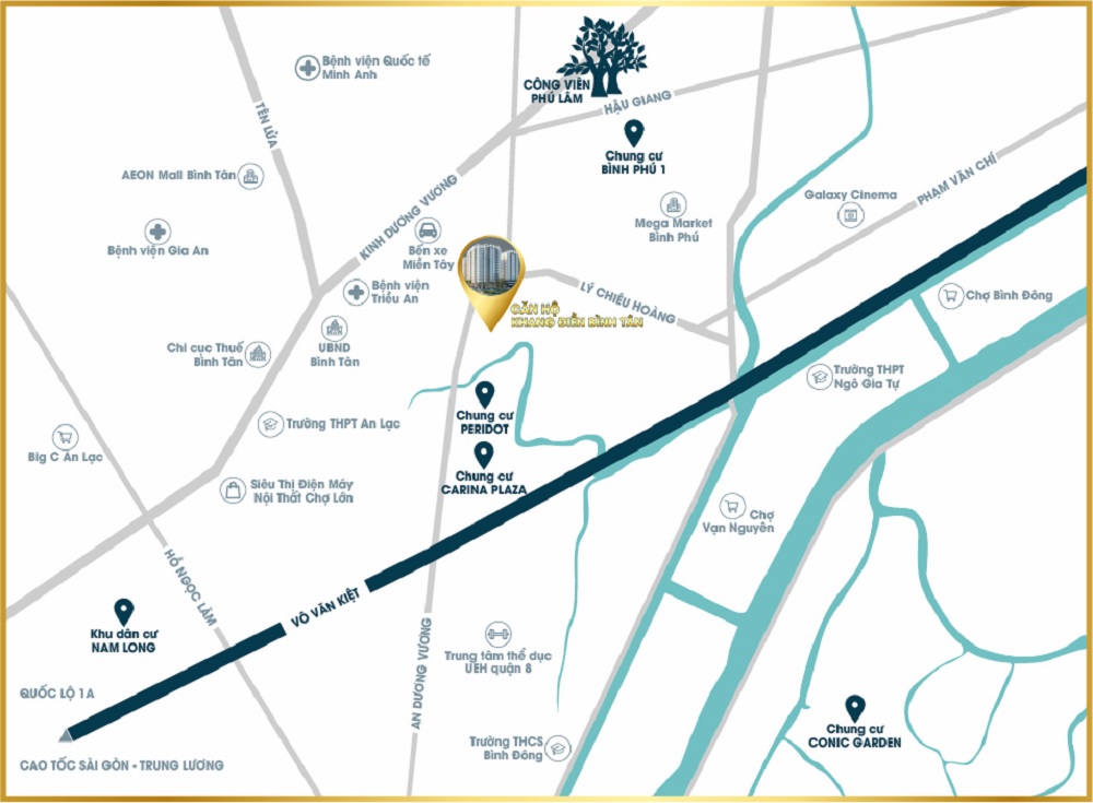 Vị Trí The Privia Khang Điền Bình Tân