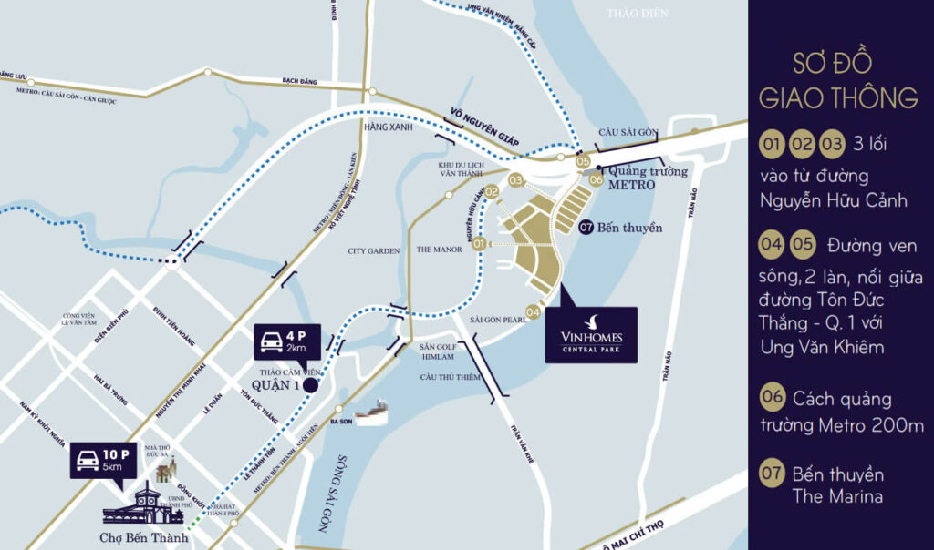 Vị Trí Phân Khu The Park Vinhomes Central Park