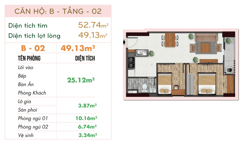 Thiết kế căn hộ chung cư The Avila