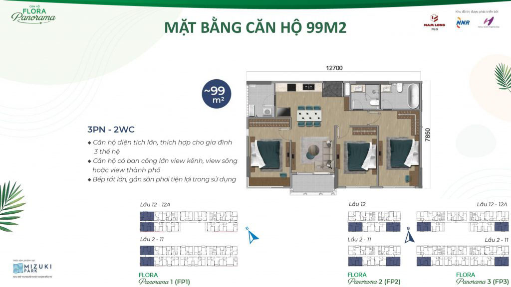 Thiết kế Can Ho 99m2 Flora Panorama Bình Chánh