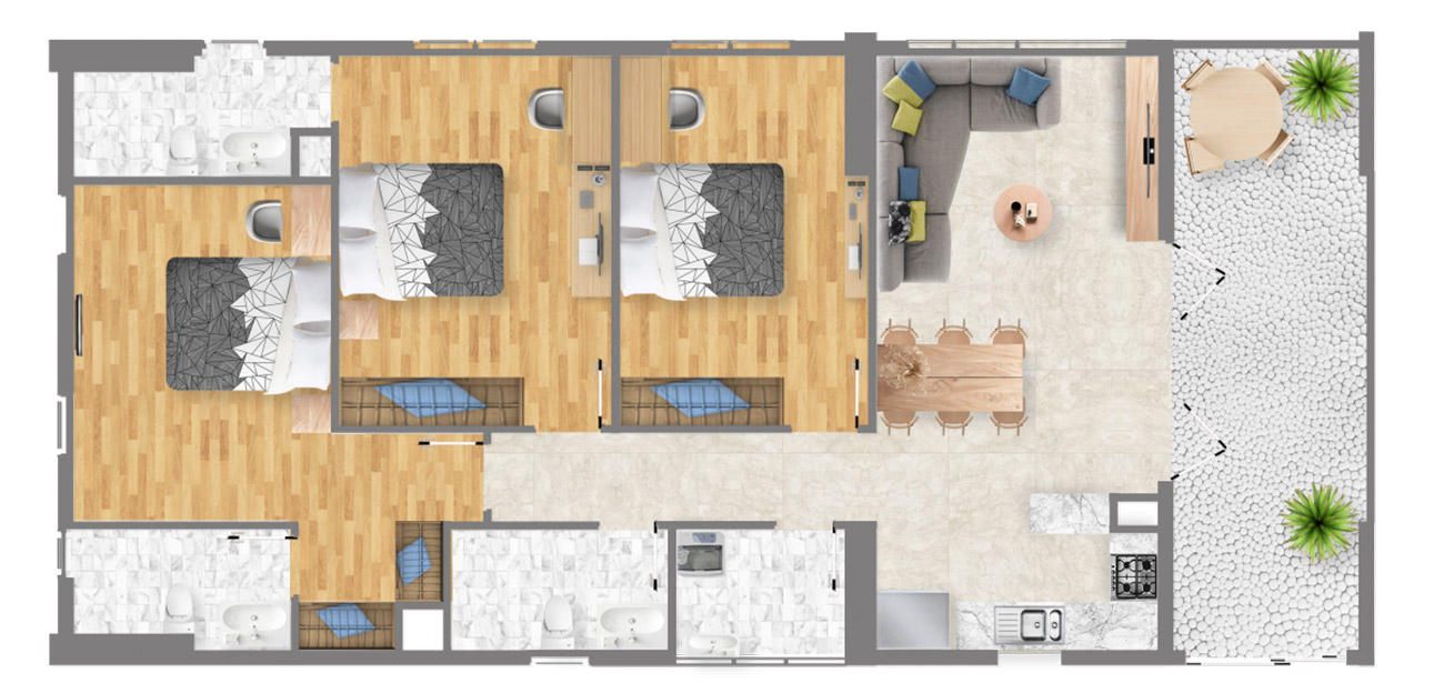 Thiết kế căn hộ chung cư Sài Gòn Intela Bình Chánh