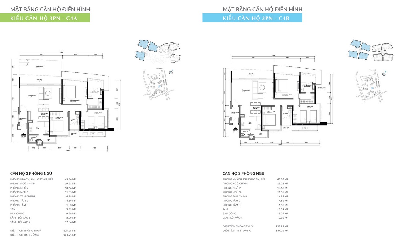 Mặt bằng căn hộ chung cư Grand Sentosa Nhà Bè