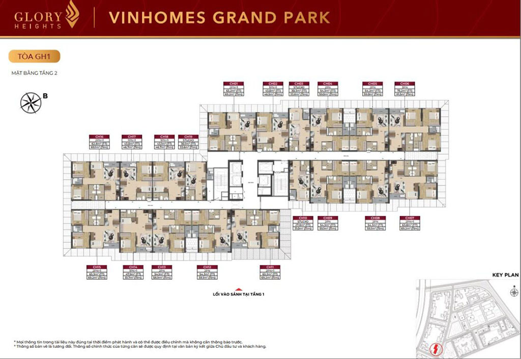 Mặt bằng Dự án Glory Heights