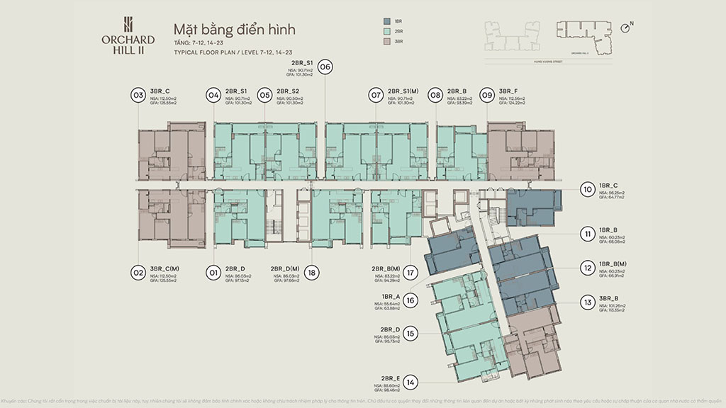 Mặt Bằng Căn Hộ Orchard Hill Sycamore Bình Dương Capitaland