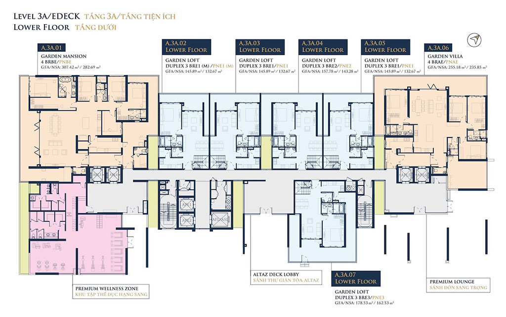 Mặt bằng Tòa Berdaz dự án căn hộ Feliz En Vista quận 2
