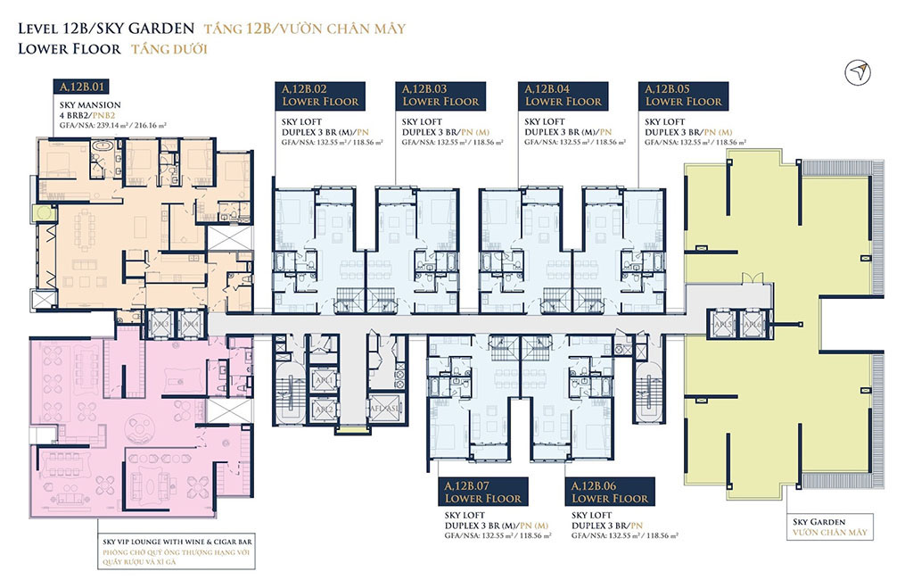 Mặt bằng Tòa Altaz dự án căn hộ Feliz En Vista quận 2
