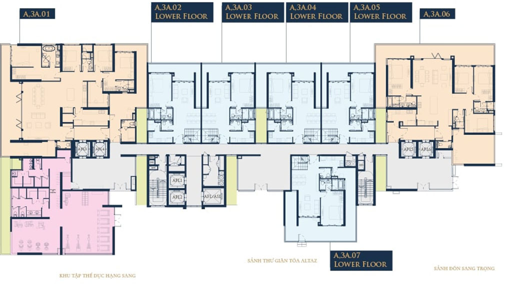 Mặt bằng Tòa Altaz dự án căn hộ Feliz En Vista quận 2