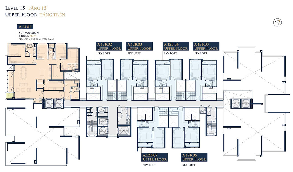 Mặt bằng Tòa Altaz dự án căn hộ Feliz En Vista quận 2