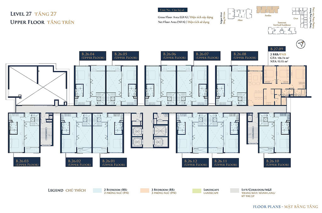 Mặt bằng Tòa Berdaz dự án căn hộ Feliz En Vista quận 2