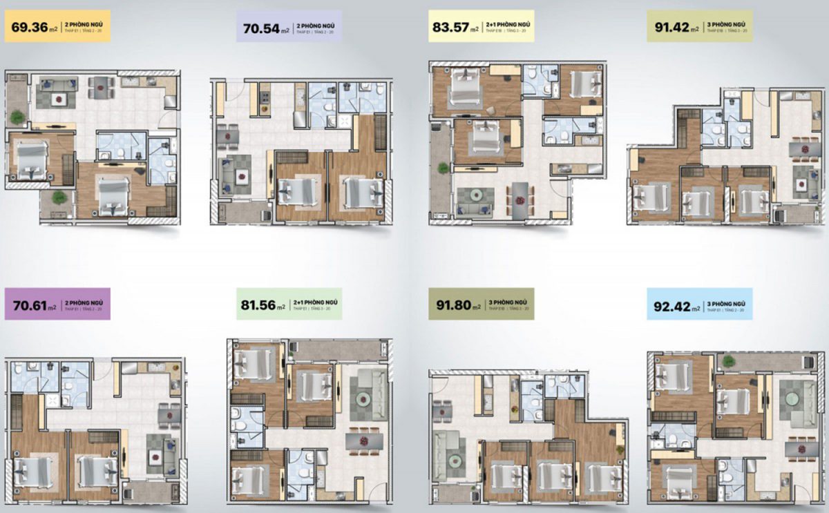 Thiết kế căn hộ chung cư Sunrise Riverside Nhà Bè