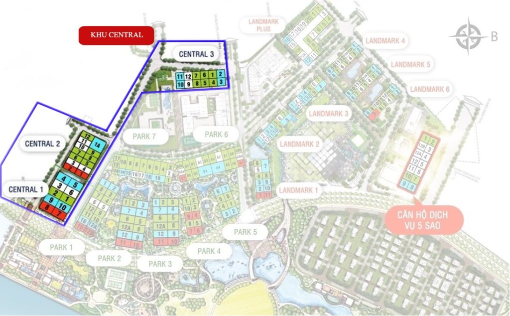 Vị trí The Central Vinhomes Central Park