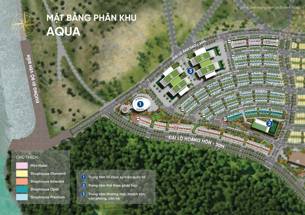 Mặt bằng phân khu Aqua Meyhomes Capital