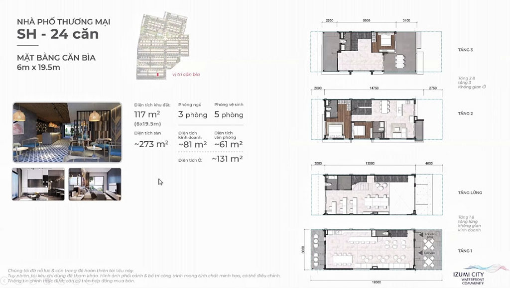 Thiết kế sản phẩm Izumi City Biên Hòa Đồng Nai