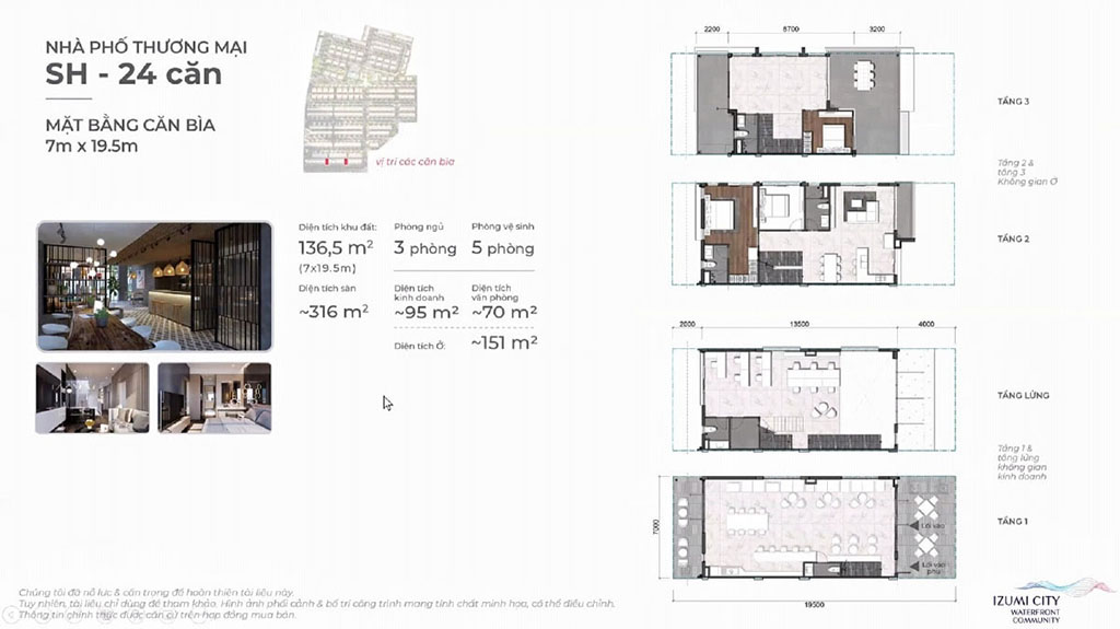 Thiết kế sản phẩm Izumi City Biên Hòa Đồng Nai