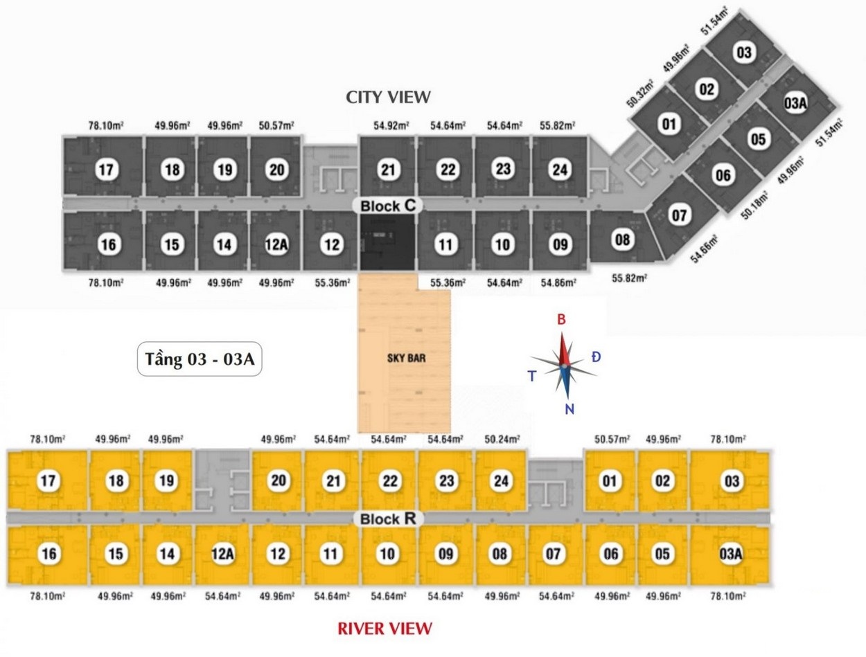 Mặt bằng chung cư Saigon Intela