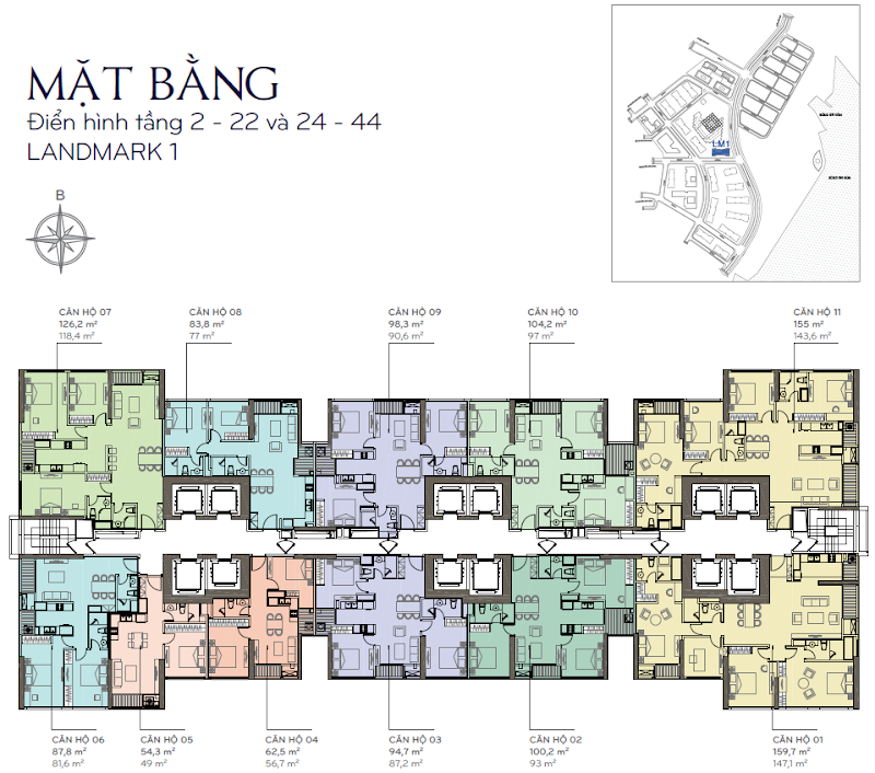 Mat Bang The Landmark 1 Vinshome Central Park