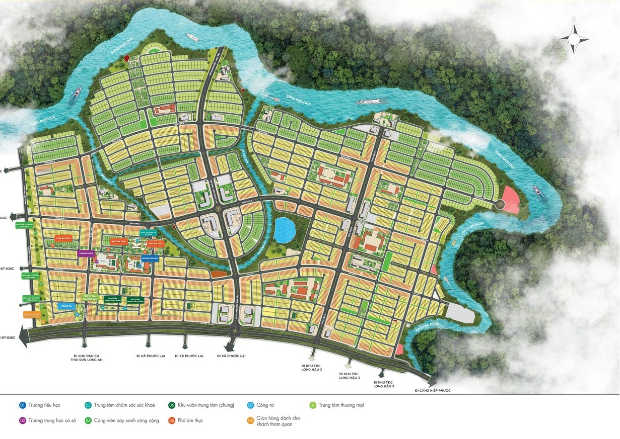 Mặt Bằng Tổng Thể Dự án T&T City Millenia Long Hậu.