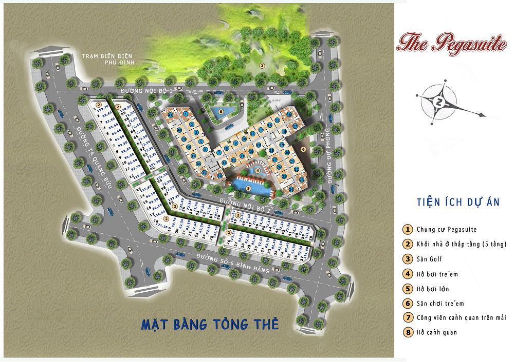 Mặt bằng tổng thể the pegasuite