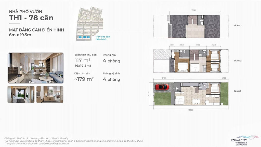 Thiết kế sản phẩm Izumi City Biên Hòa Đồng Nai
